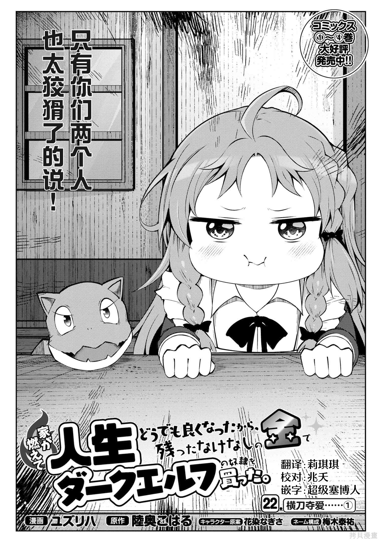 因为家被烧了而自暴自弃的我、用仅剩的钱买了一个黑暗精灵奴隶第22.1话在线观看 - 第1张