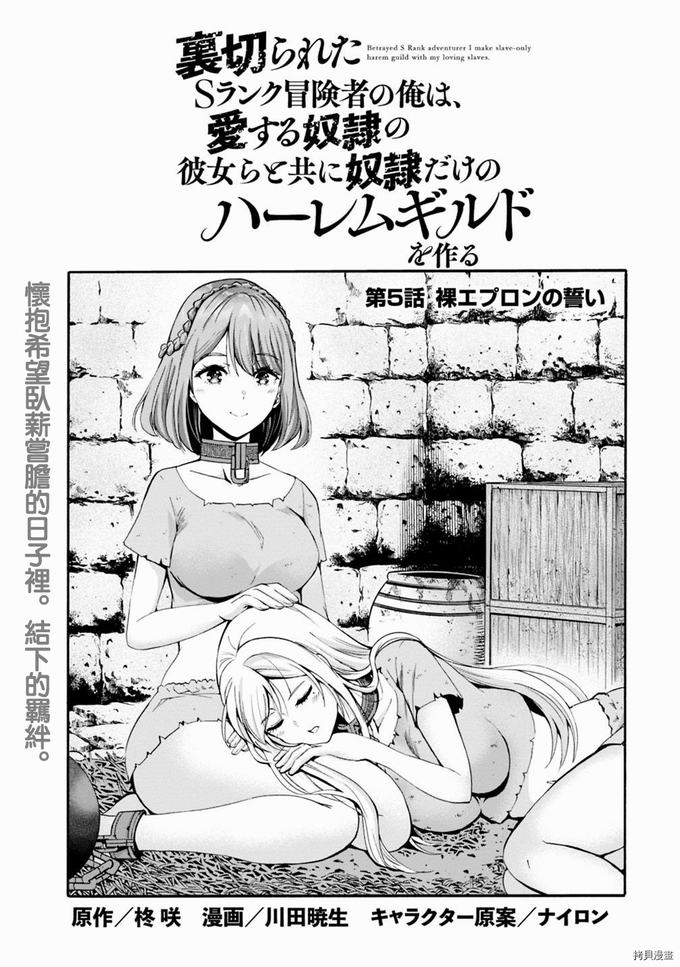 作为被背叛了的S级冒险者的我、决定成立一个只有我所爱的奴隶女孩子们的后宫公会第5话在线观看 - 第1张