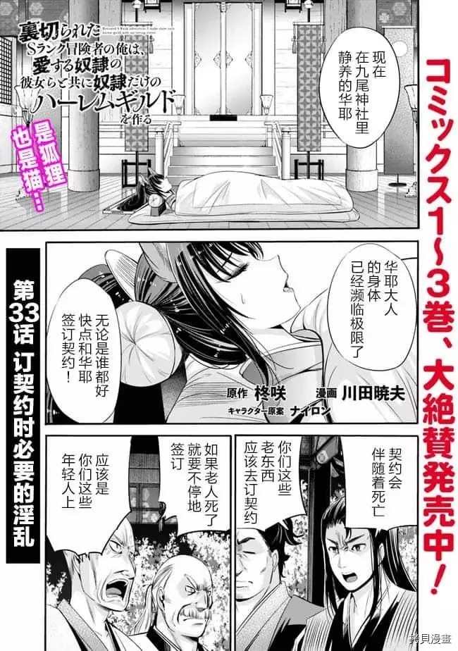 作为被背叛了的S级冒险者的我、决定成立一个只有我所爱的奴隶女孩子们的后宫公会第33话在线观看 - 第1张